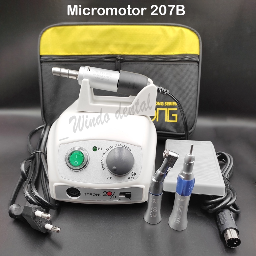 DENTAL MIKROMOTOR / MICROMOTOR DENTAL STRONG SAESHIN 207 B LENGKAP TERMURAH