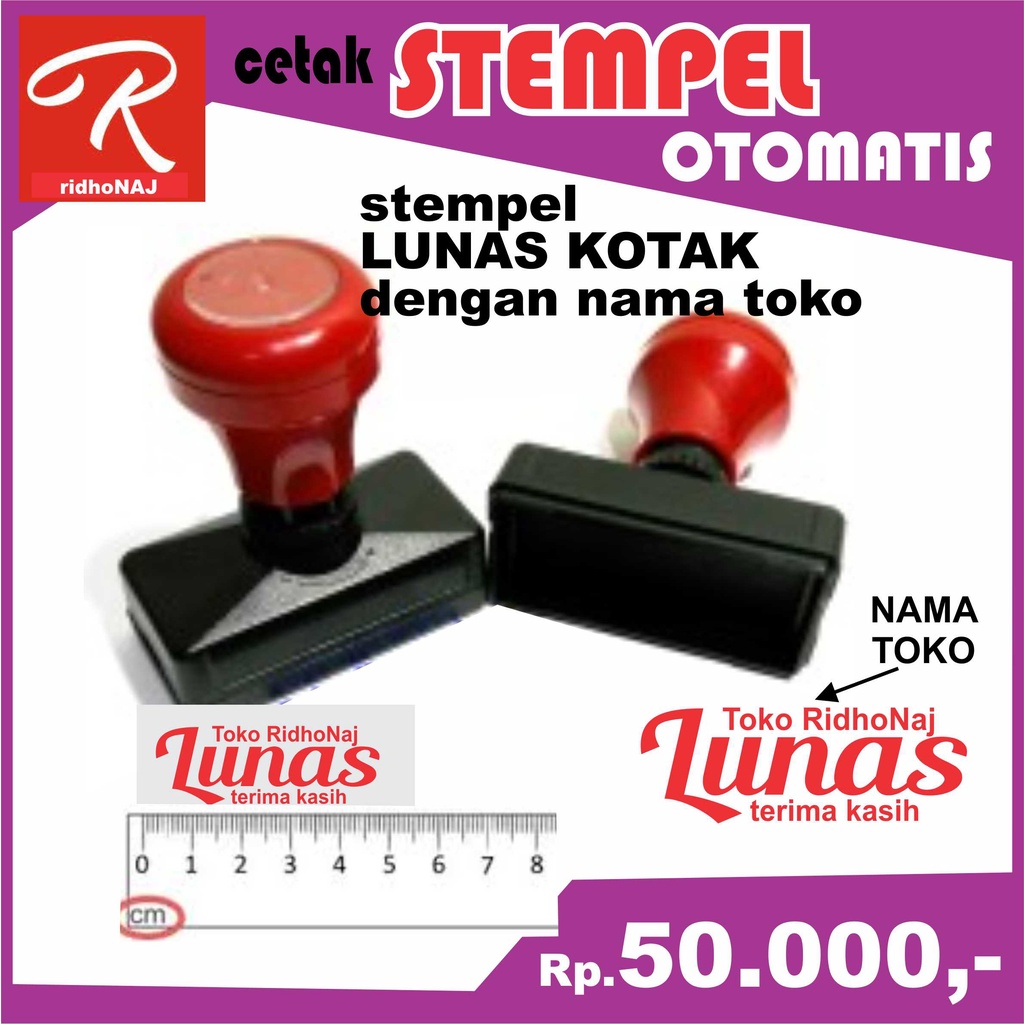 

STEMPEL FLES LUNAS KOTAK NAMA TOKO