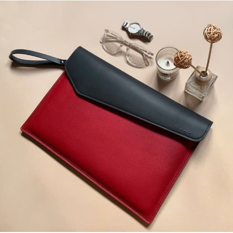 Tas/Case/Softcase/Leather Laptop Sleeve - Black/Red (Fit Macbook 13&quot;)