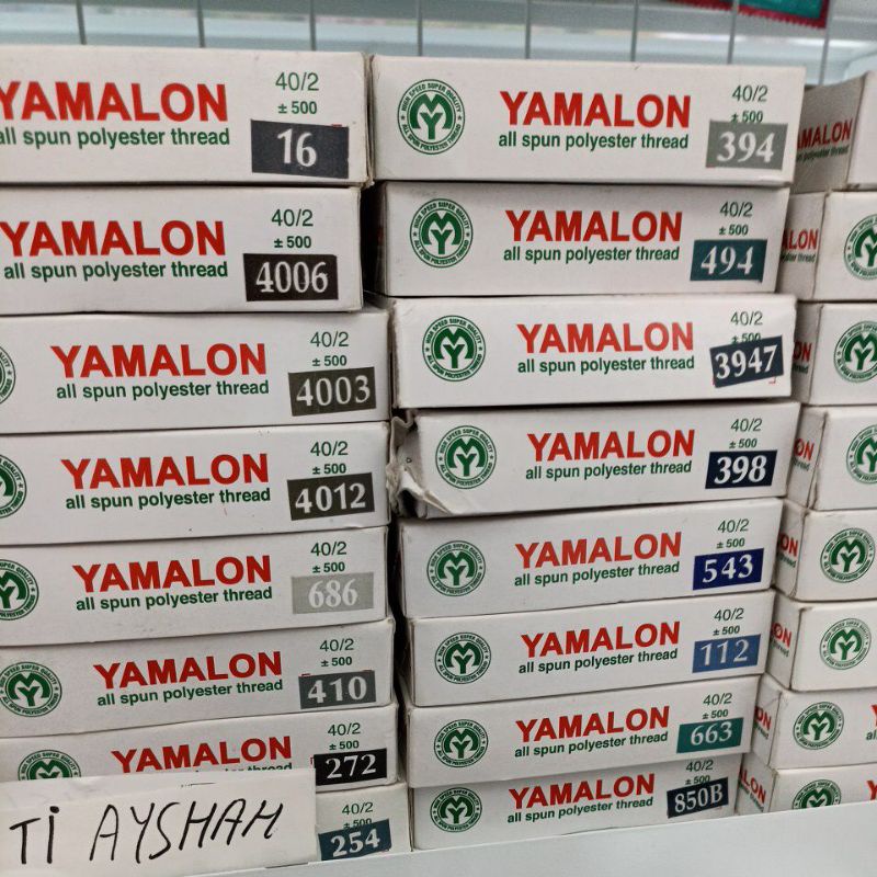 Benang jahit Yamalon 12 biji abu abu