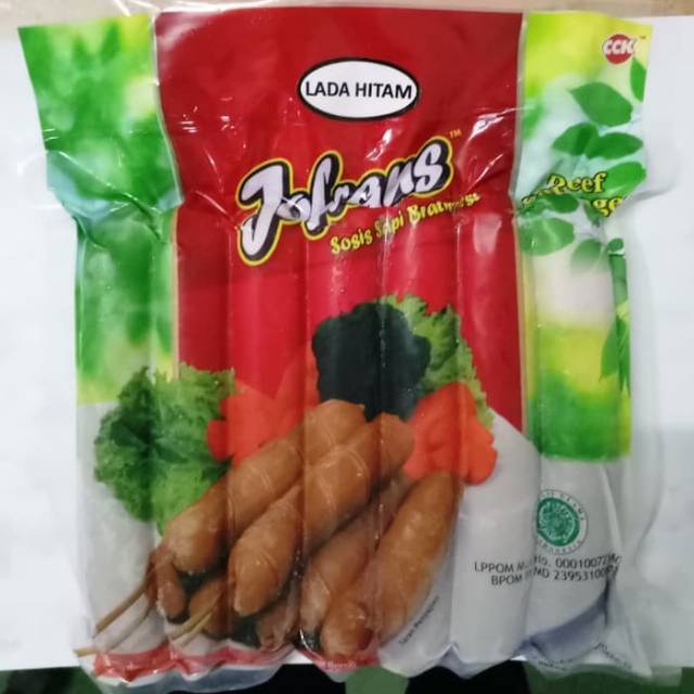 

Jofrans sosis bakar sapi jumbo lada hitam 500gr 7s