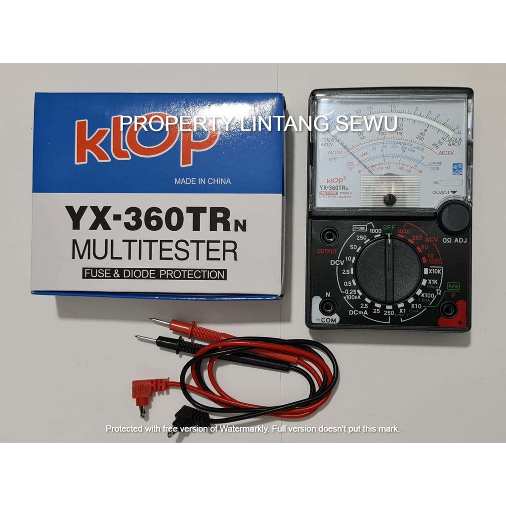 MULTITESTER AVO METER TESTER YX 360 TRMERK KLOP berikut batu baterai