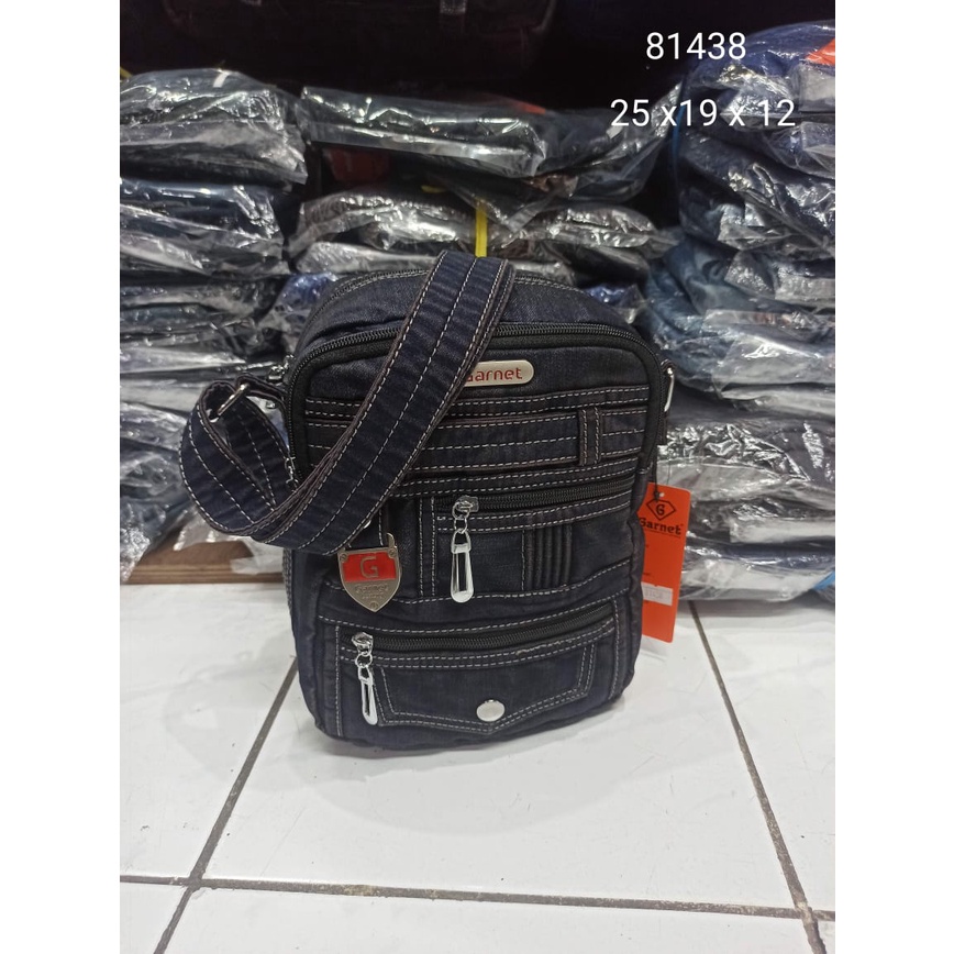 Tas Selempang Pria Jeans - Tas Selempang Pria Terbaru - Tas Selempang Garnet