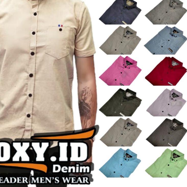 ⚡️MEN SALE⚡️ KEMEJA PRIA BOYI TOP MAN LENGAN PANJANG PENDEK KASUAL FORMAL KERJA KANTOR POLOS PUTIH H