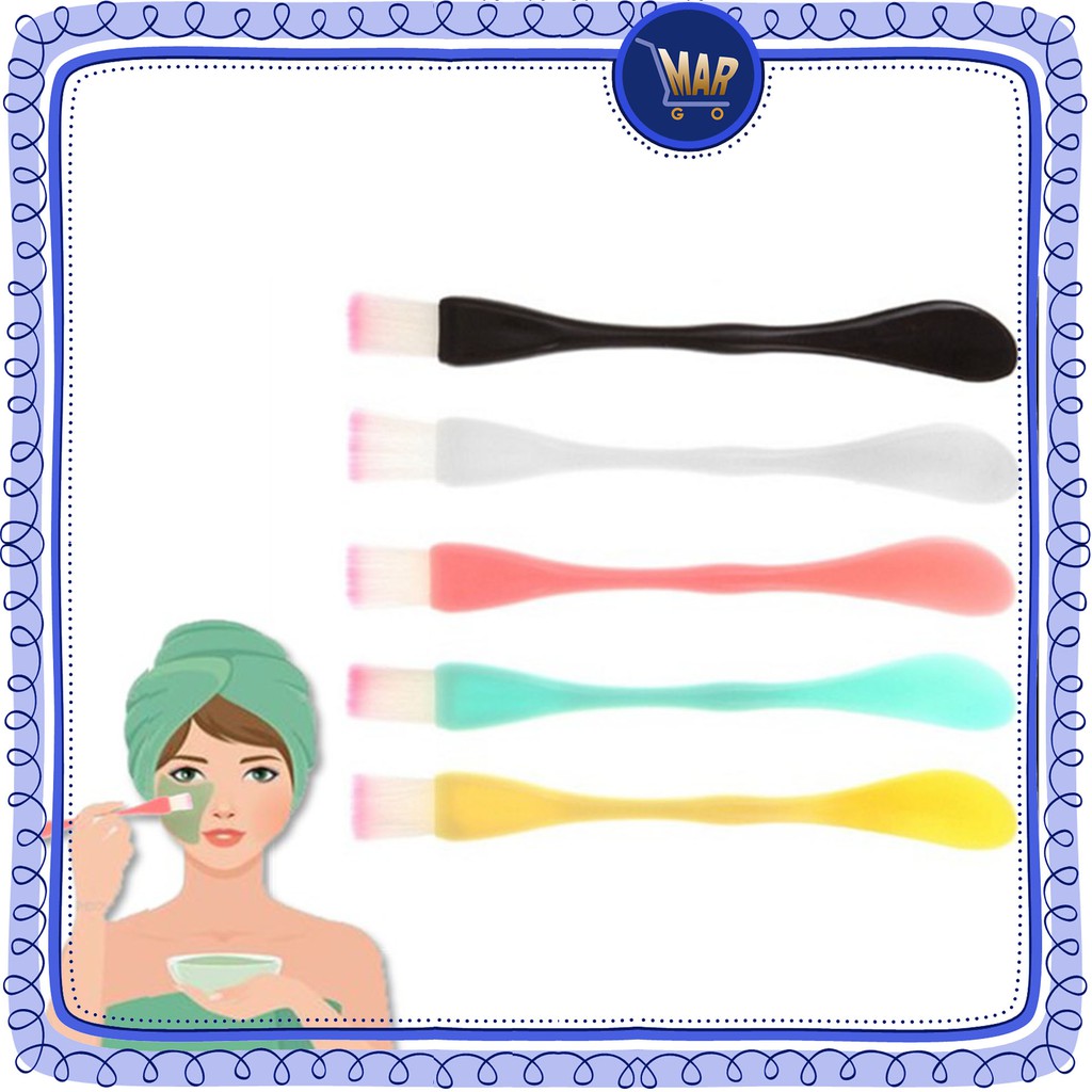 Kuas Masker Wajah 2 In 1 Spatula 2 in 1 packing plastik