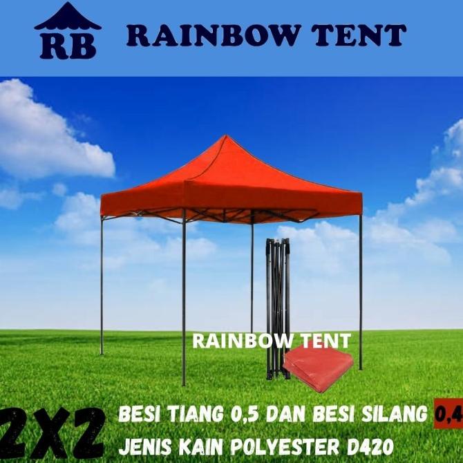 Tenda lipat ukuran 2x2 (0,4) jenis kain D420