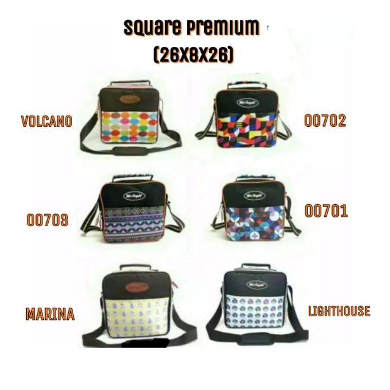 PROMO! TAS  ASI  SQUARE TWO ANGELS COOLER BAG SQUARE TWO ANGELS FREE 5 ICEGEL TWO ANGELS SY20234 s1.