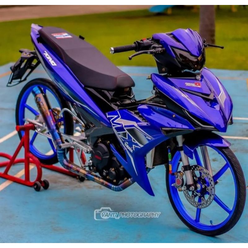 (BISA COD)Striping Mx king 150 Biru lis Decal stiker variasi Jupiter MX King 150 Biru full striping 