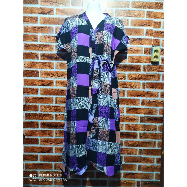 Daster Rayon motif kotak/Daster rayon kimono