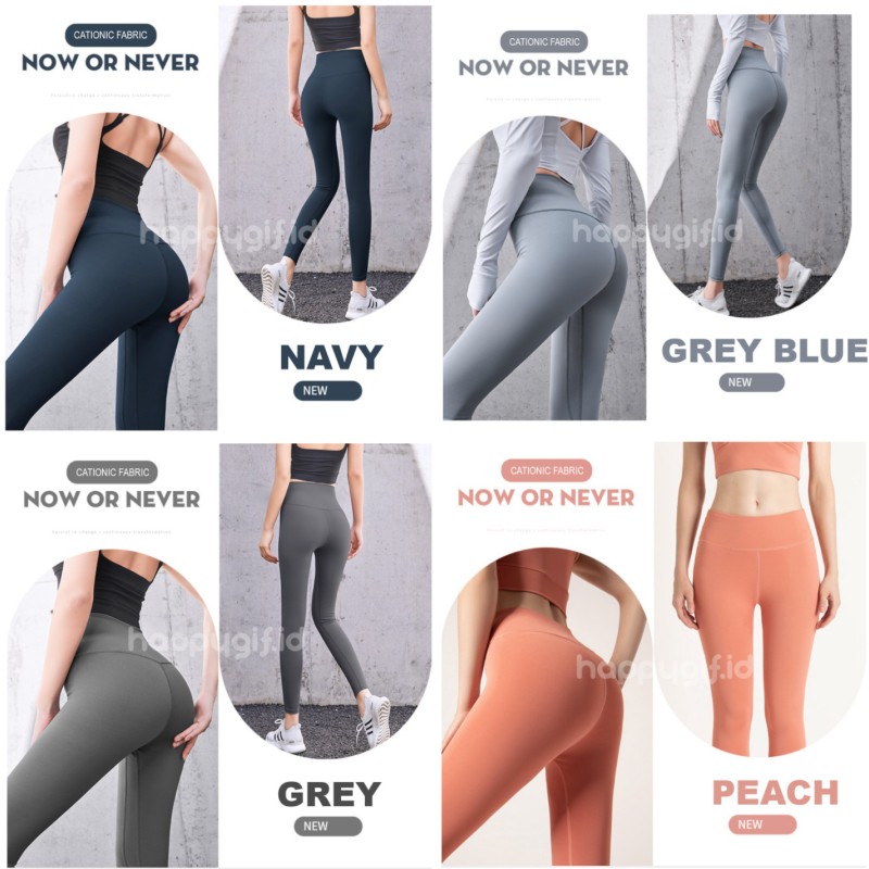 Yoga Pants Celana Panjang Olahraga Wanita High Waist Legging Premium