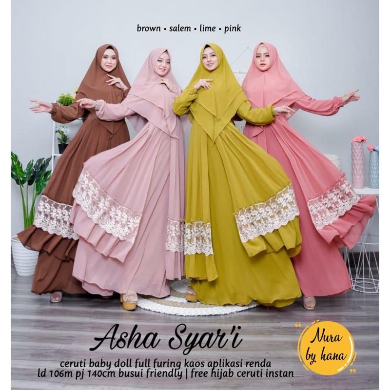 Asha Syar’i Gamis nura by hana.