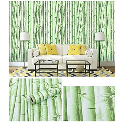 Wallpaper Stiker Dinding Bambu Muda 10m x 45cm