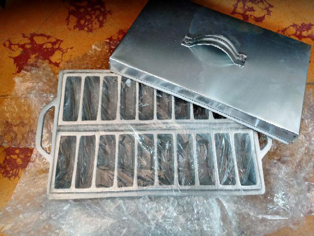 Cetakan Kue Bandros/pancung/pukis/rangin 20 Lubang+tutup Aluminium