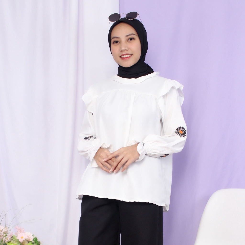 RX Fashion - Ezra Daisy Blouse / Blooming Daisy / Kemeja Vivia