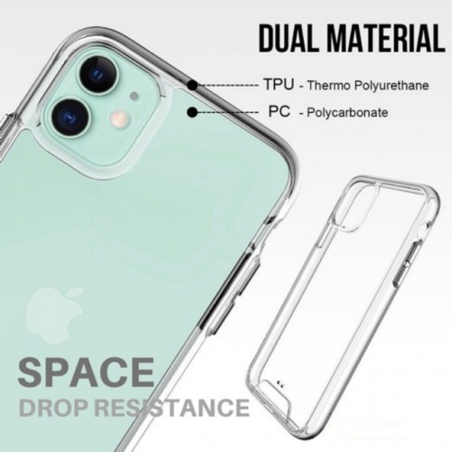 SPACE Case Iphone 7 / 8 / Iphone 7 Plus / 8+ XS, XR, Xs Max 11, 12, 13 6.1 Mini / Pro Max Military Drop Resistance HIGH Quality Cover / Clear