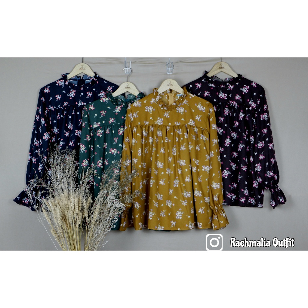 Blouse Atasan Wanita Crinkle motif Alana