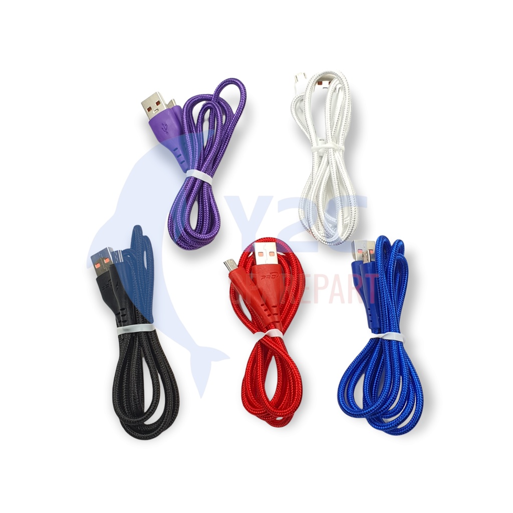 FAST DURABLE KABEL DATA CABLE USB PRO PBT-215 MICRO FAST CHARGING QUICK CHARGE VOOC 3.0A 1000MM OPPO VIVO REALEM SAMSUNG XIAOMI