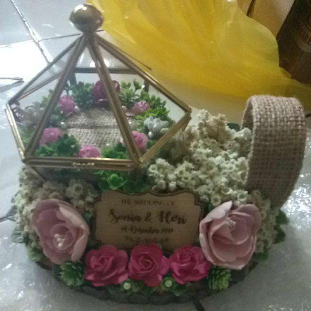 Tempat Cincin /terarrium Ringbox /ringbearer/ Tempat Maskawin/tempat Cincin Rustic /terarrium Rustic