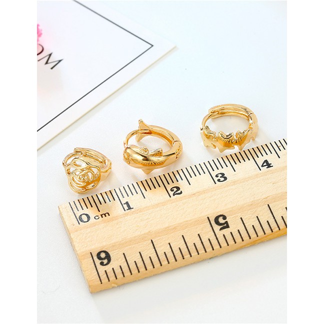 LRC Anting Tusuk Fashion Small Flower Stainless Steel Earring F66329