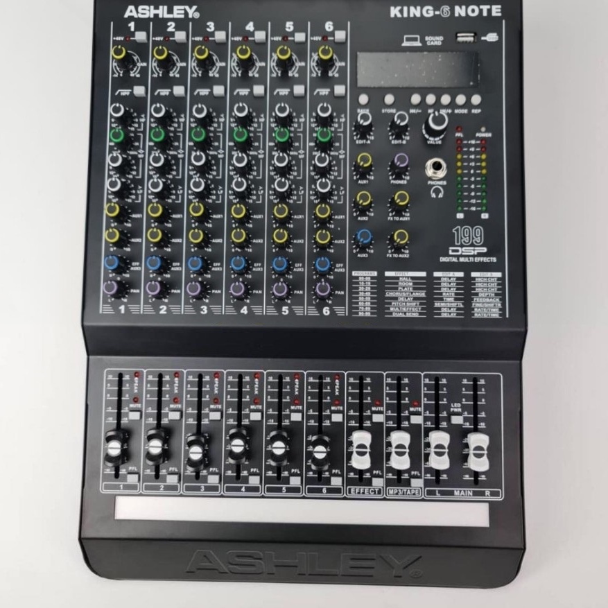 Mixer Audio ASHLEY KING6 / New KING 6 Note 6 Channel + Koper ORIGINAL