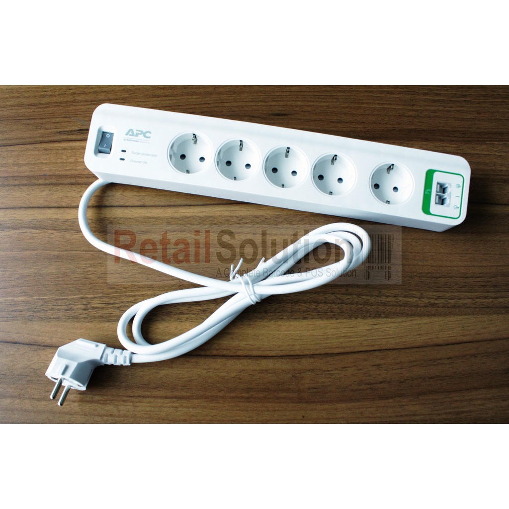 Stopkontak APC PM5TGR PM5T-GR Surge Protector - 5 Outlet 2300W SNI