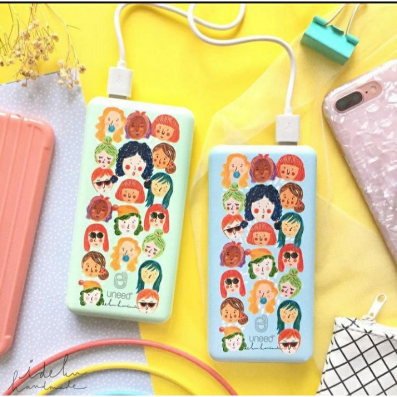 Uneed x ideku handmade powerbank Faces
