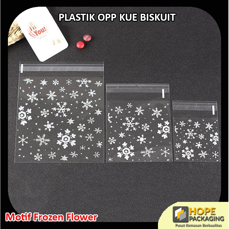 [20 Pcs] Plastik OPP Cookies Packing / Kemasan Kue Plastik Kue Snow flakesTransparan