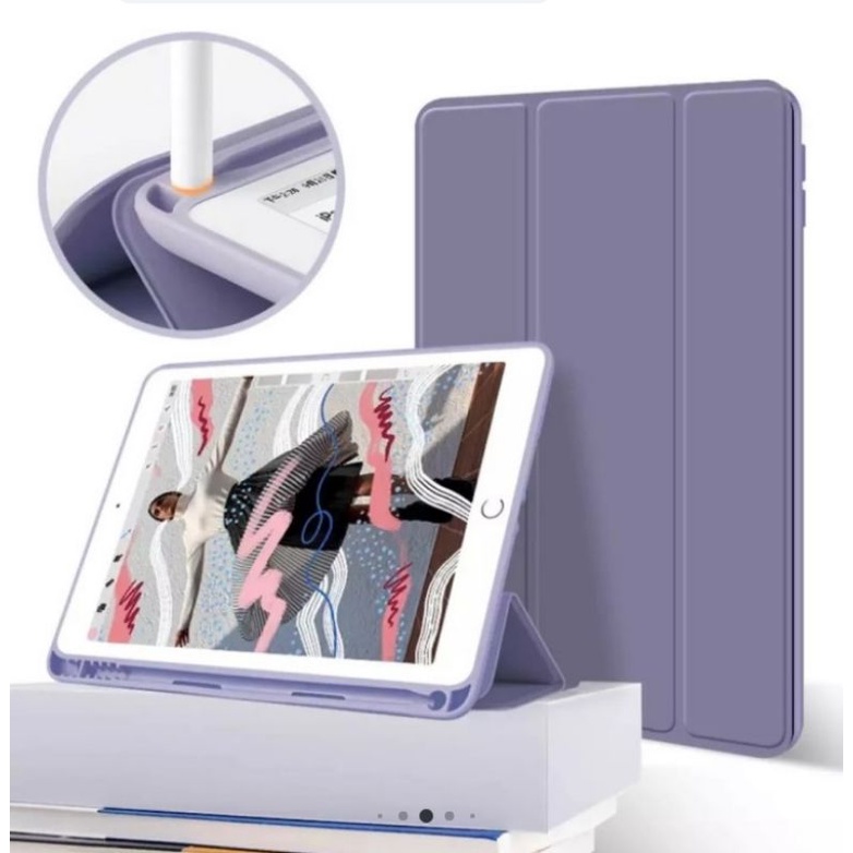 SMART CASE IPAD MINI 1 2 3 4 5 7.9 INCH DAN IPAD MINI 6 SILIKON WITH HOLDER SLOT PENSIL
