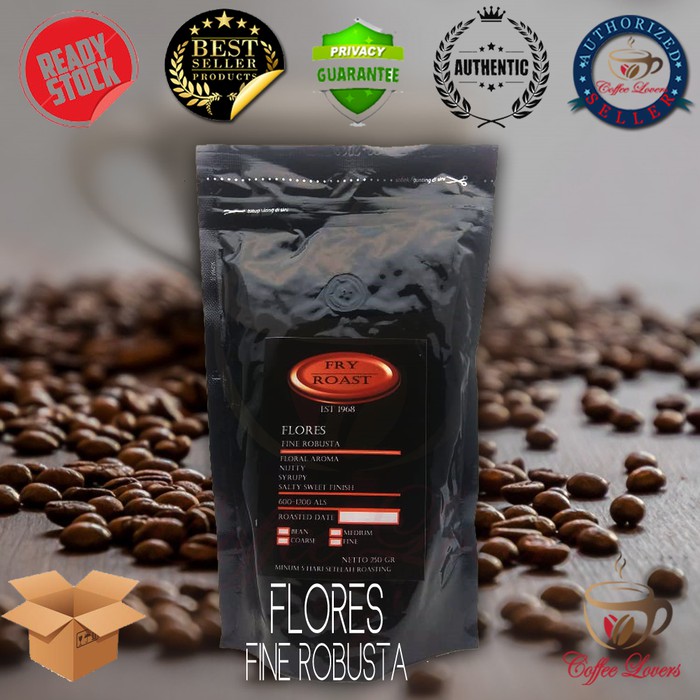 

FRY AND ROAST KOPI ROBUSTA FLORES 250 GRAM (BIJI/BUBUK)