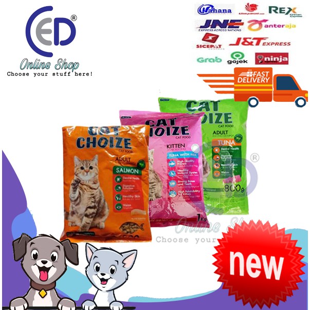 makanan kucing cat choize all varian 800gr &amp; 1kg