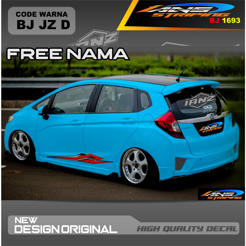 STIKER DECAL MOBIL HONDA JAZZ JES AYLA AGYA / STIKER MOBIL TERBARU / VARIASI STIKER MOBIL