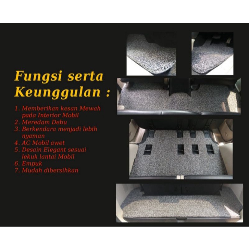 Karpet Mie Mobil FORTUNER Full Set Bagasi Persisi PNP