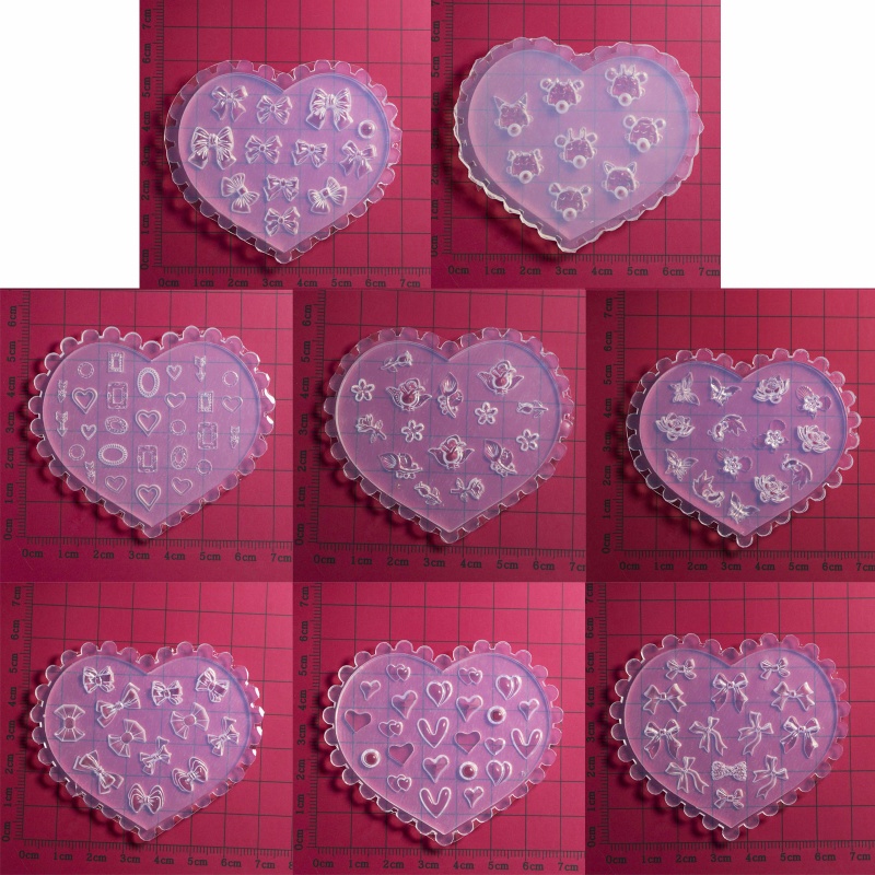 Siy Cetakan Resin Bentuk Bunga 3D Bahan Silikon Untuk Dekorasi Nail Art