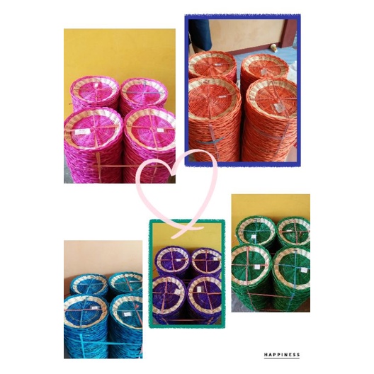 ISI 10 PCS PIRING ROTAN WARNA WARNI