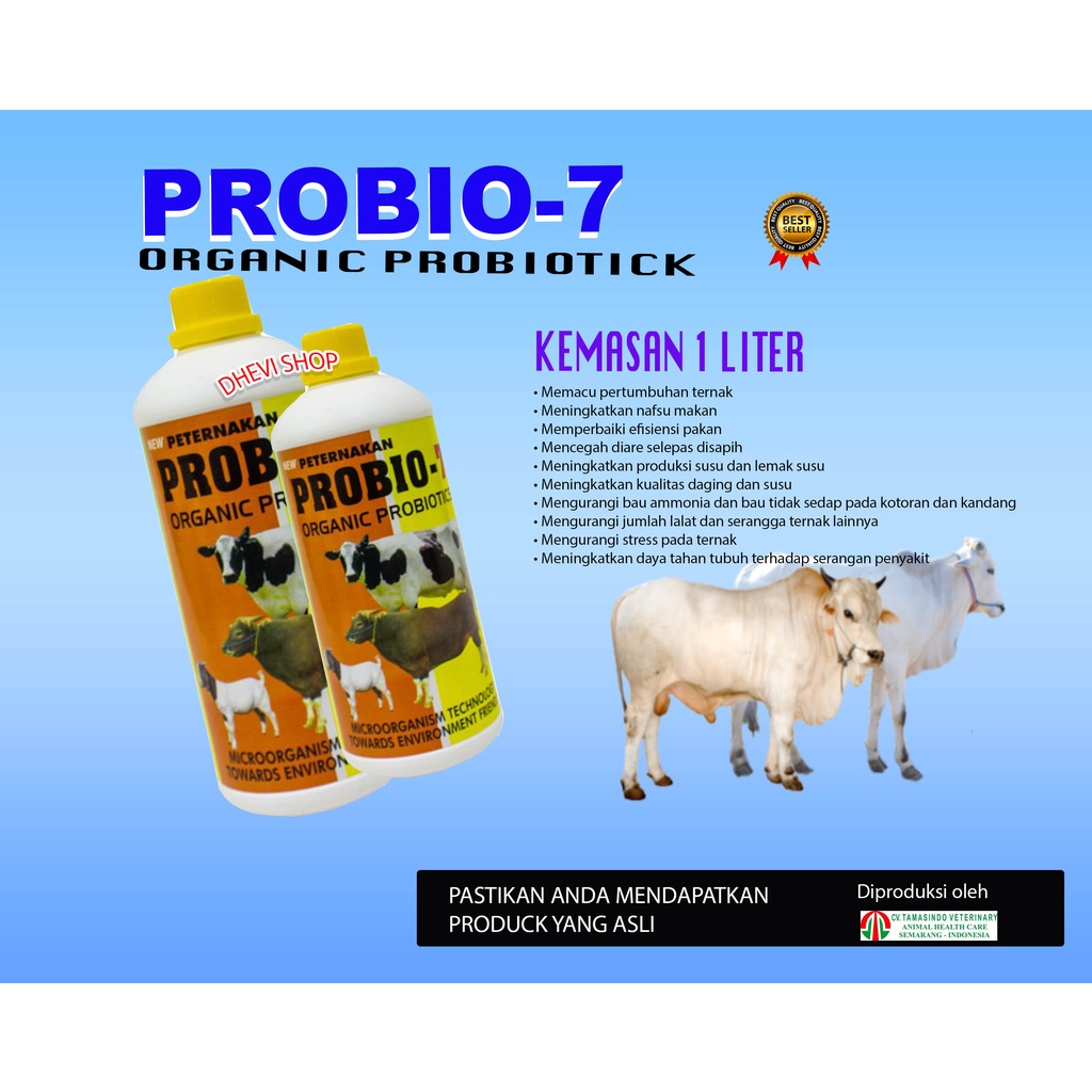 PROBIO 1 LITER-VITAMIN PENGGEMUK SAPI-OBAT PENGGEMUK KAMBING-PROBIOTICK SAPI ,KAMBIG, DOMBA,