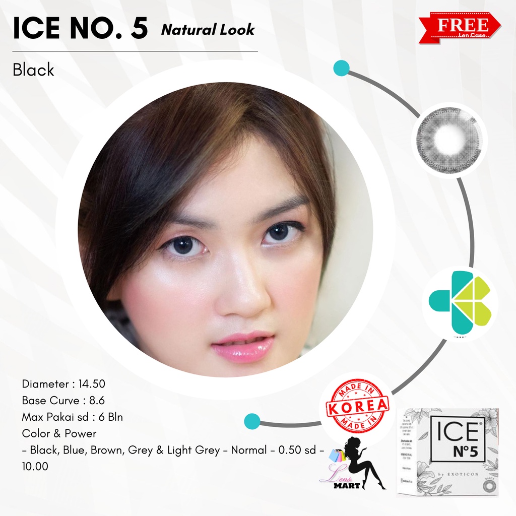 SOFTLENS BY EXOTICON - ICE NO. 5 MINUS 6.50 SD - 10.00 / KEMASAN BOTOL