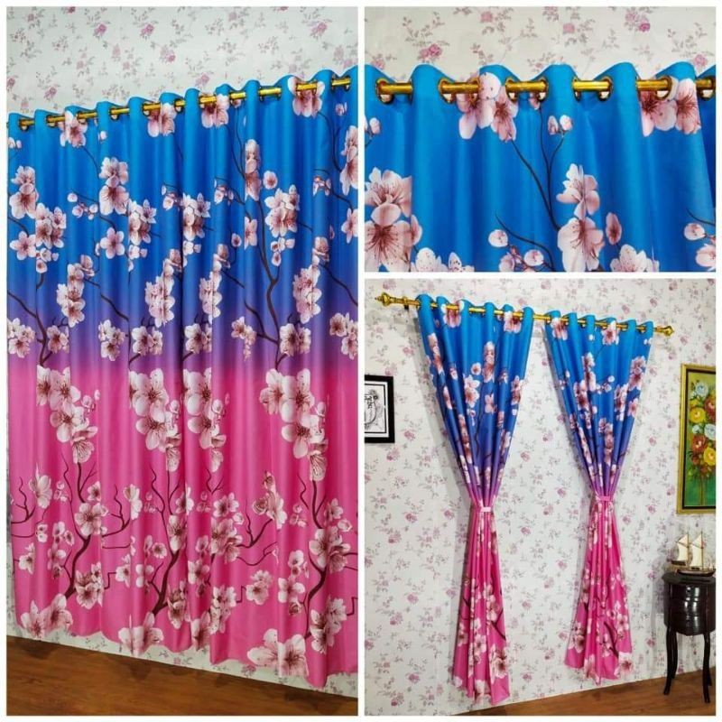 Gorden Pintu/jendela Smokring Motif Sakura