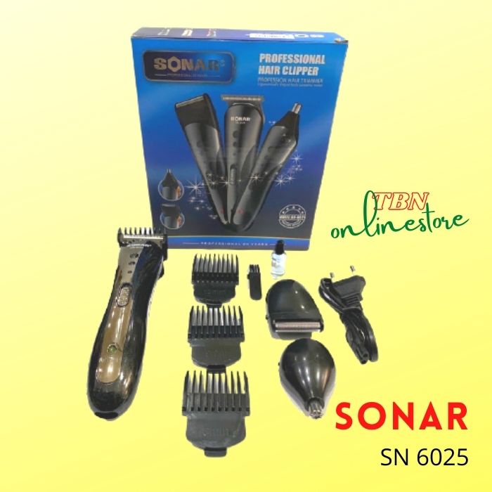 Alat Mesin Cukur Rambut / Kumis / bulu hidung / Portable Sonar SN 6025 Recharger