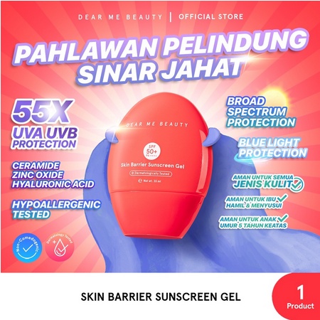 DEAR ME BEAUTY Skin Barrier Sunscreen Gel SPF 50 PA++++