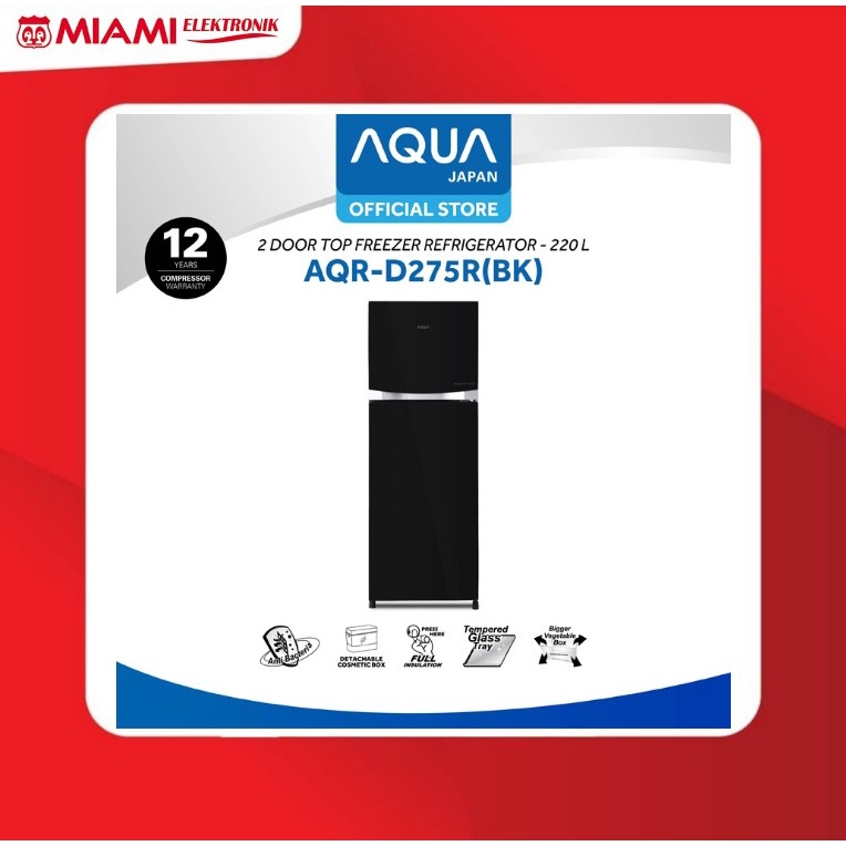 LEMARI ES / KULKAS AQUA 2 Pintu Inventer AQRD275R / AQRD275 R