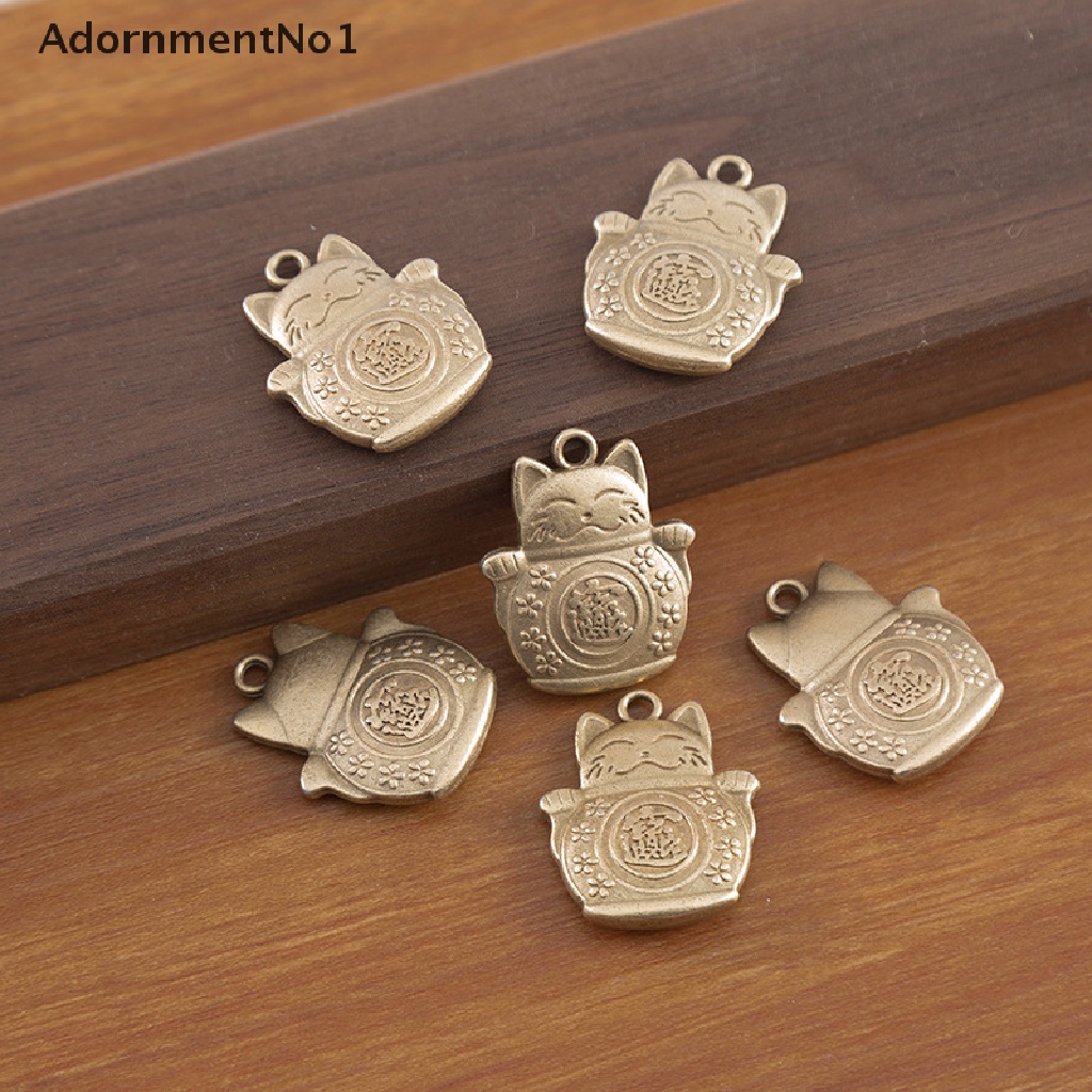 [AdornmentNo1] Creative Retro Imitation Brass Lucky Cat Animal Keychain Trinket Pendant Gifts [new]