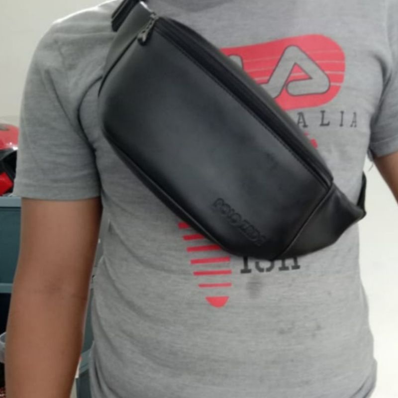 Spesial Edisi  TAS WAIST BAG PREMIUM CLASS PU QUALITY ORIGINAL POLOZADA SELEMPANG PRIA BEST SALLER