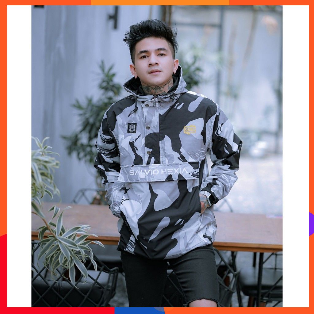 JAKET PRIA - JAKET CAGOULE LORENG CAMO NEW SALVIO HEXIA - JAKET PARASUT - JAKET KANTONG DORAEMON