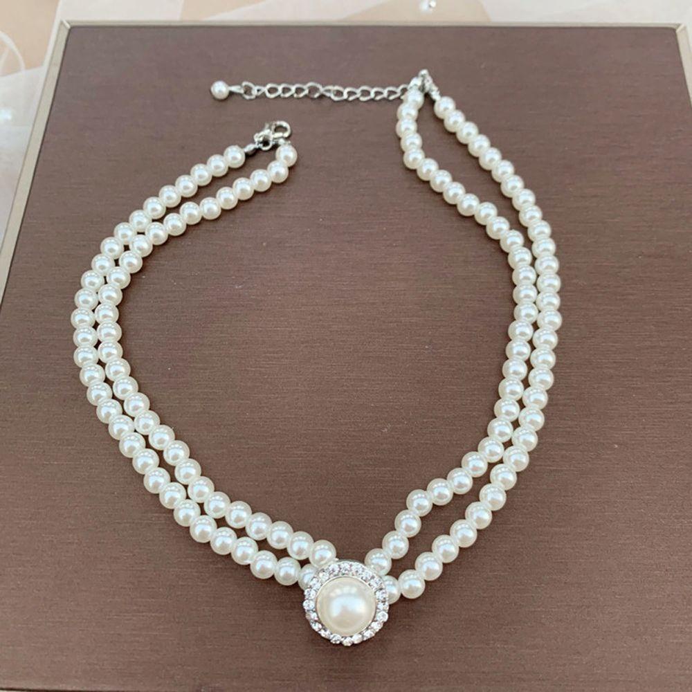 Mxbeauty Kalung Dua Lapis Bahan Alloy Untuk Wanita