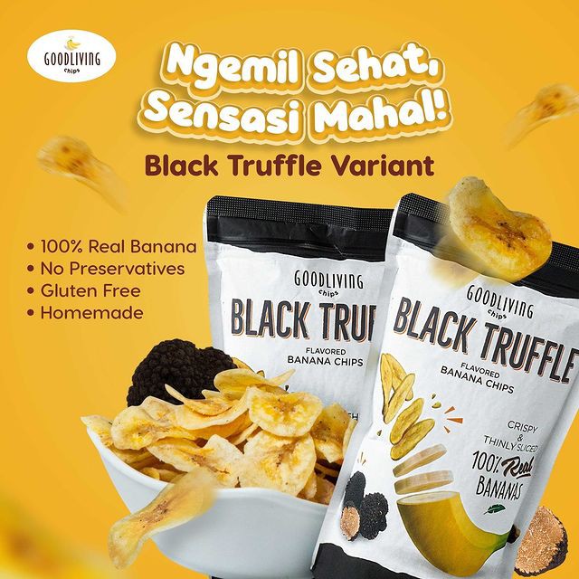 GOODLIVING BANANA CHIPS KERIPIK PISANG | SNACK CEMILAN DIET SEHAT COKLAT MADU TRUFFLE