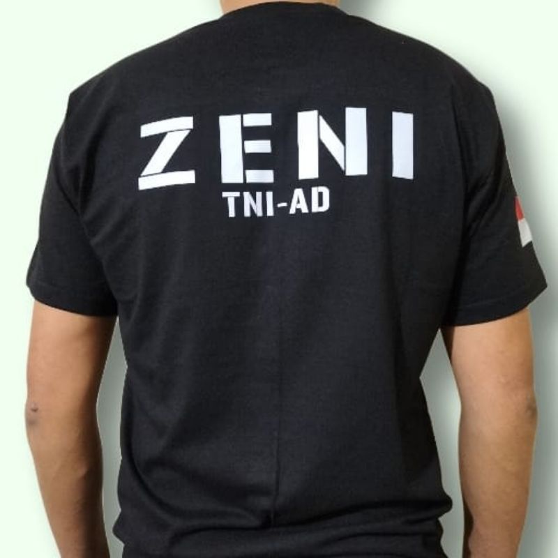 KAOS TNI ZENI AD//KAOS TNI ZENI TEMPUR//KAOS TNI AD LENGAN PENDEK COMBED 30S