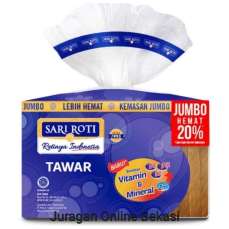 

SARI ROTI ROTI TAWAR JUMBO [555gr]