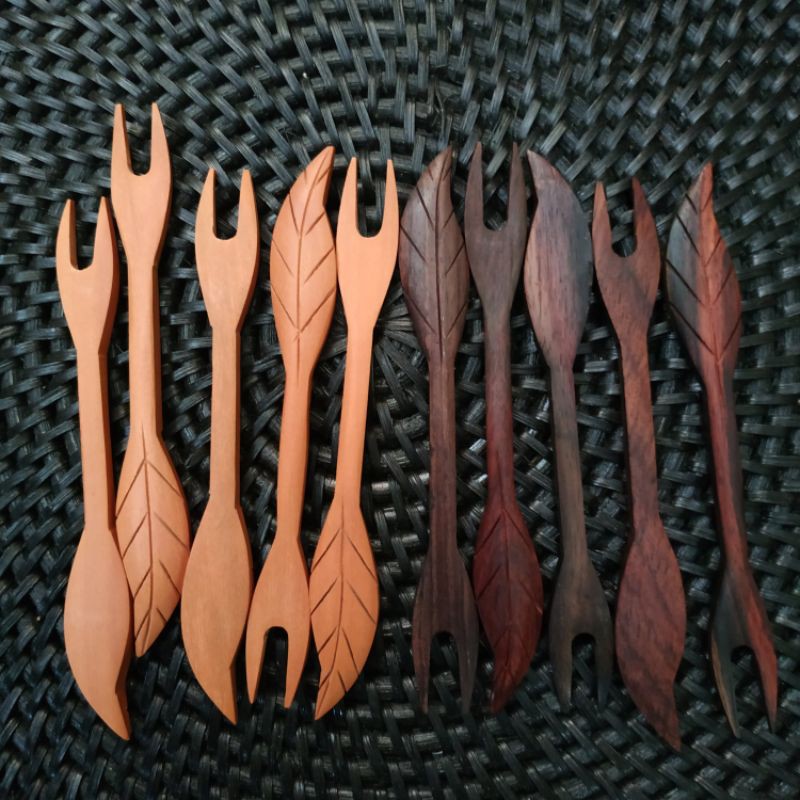 Garpu Kayu / Garpu Buah / Dessert / Wooden Fork / Garpu Kecil Unik