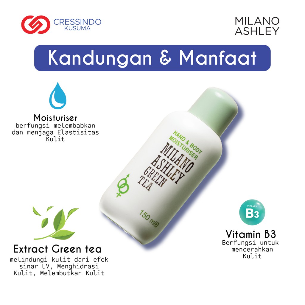 MILANO ASHLEY Green Tea Hand &amp; Body Lotion Moisturiser