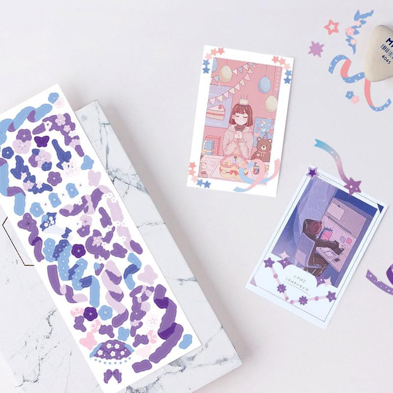 Journaling Ribbon Confetti Deco Sticker / Sticker Dekorasi Photocard-1